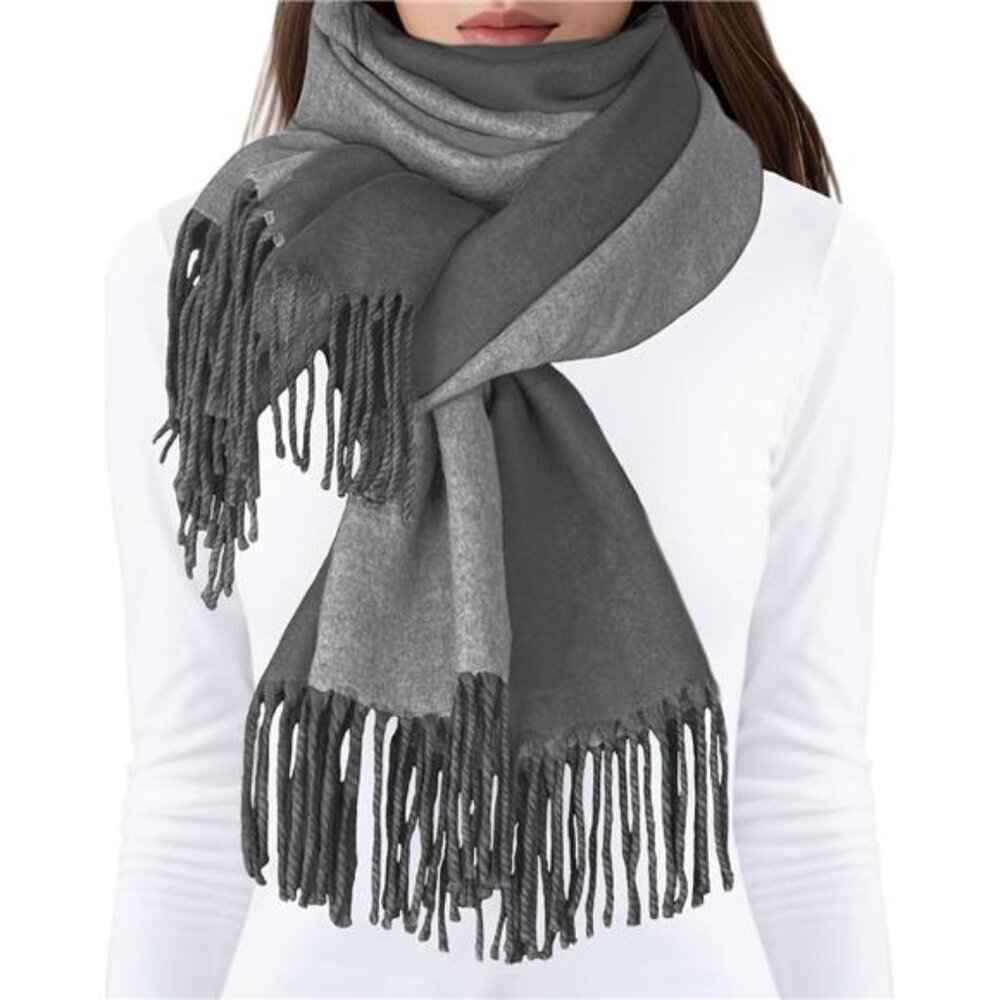 Women's Winter Scarf Pashmina Shawls and Wraps Blanket Cashmere Feel Reversible